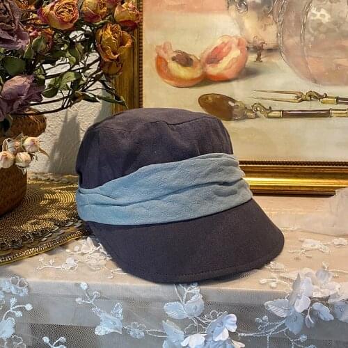 Summer Linen Visors Cap For Women Lightweight Soft Foldable Casual Sun Hats Fashion Japanese Style Brimmed Hat New