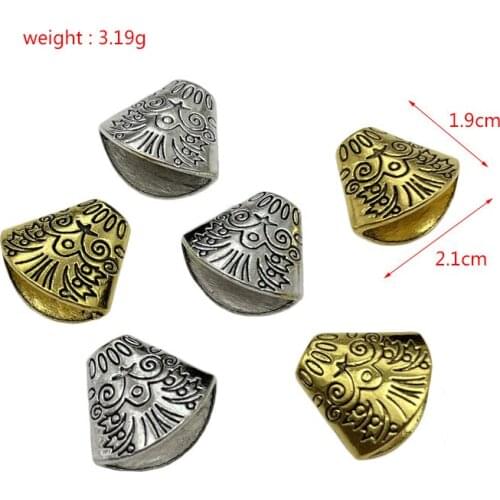 JunKang antique 2-color alloy fish mouth flower-shaped end bead cap DIY making necklace tassel end cap connector