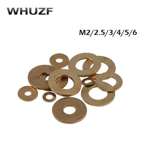Copper Washer m3 50PCS M2 M2.5 M3 M4 M5 seal plain washers Brass flat flat gasket copper gasket copper meson brass seal gasket