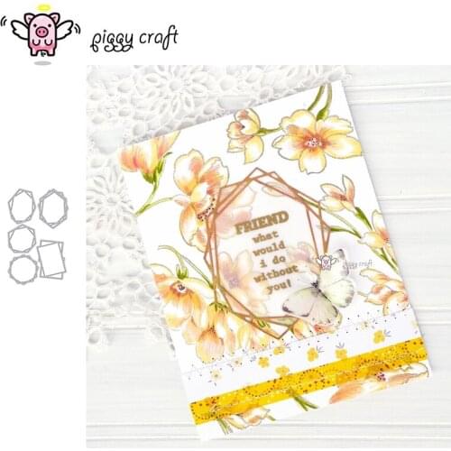 Piggy Craft metal cutting dies cut die mold Irregular shape frame Scrapbook paper craft knife mould blade punch stencils dies