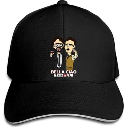 Fashion TopTee La Casa De Papel House of Paper Money Heist Short Baseball Cap Men Pre Baseball Cap Exercise Snapback Hat Peaked