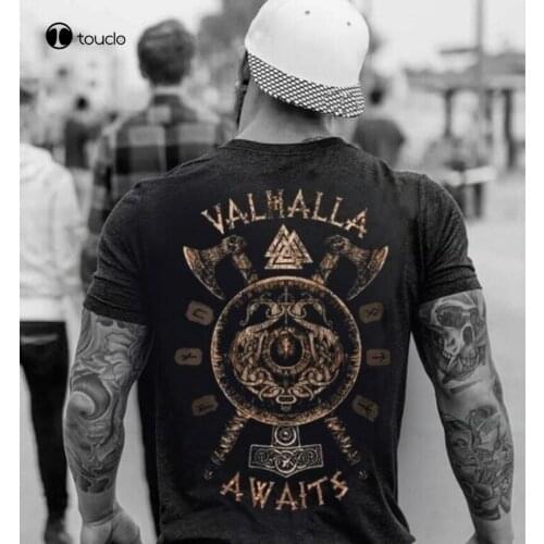 2021 Men Summer T-Shirt Vikings T-Shirt Wikinger T-Shirt Fathers Day T-Shirt Vahalla Daddy T Shirt Tee Shirt