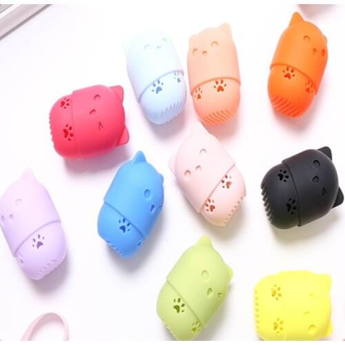 New Silicone Cosmetic Capsule Shaped Dustproof Rack Puff Drying Box Beauty Sponge Stand Storage Case Makeup Blender Puff Holder