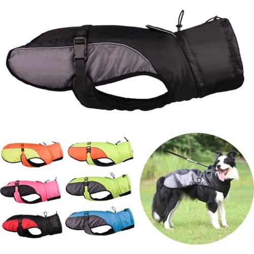 Clothes For Large Dogs Winter Warm Big Dog Jacket Coat Pet Dogs Waterproof Raincoat Outfit For French Bulldog Greyhound Doberman