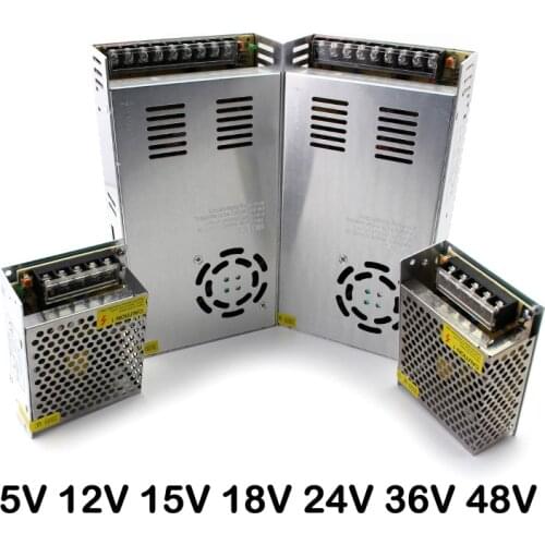 Power Supply 5V 12V 15V 18V 24V 36V 48V AC DC Adapter 1 2 3 5 6 8 10 20 30 40 50A Led Driver Transformer 220V For LED Strip cctv