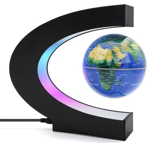Floating Magnetic Levitation Globe Light 3D Light Bedroom Decor Table Lamp Antigravity Night Light for Childrens Christmas Gift