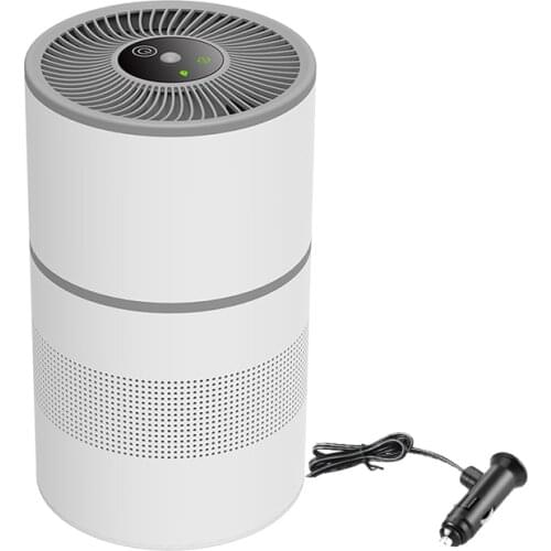 Drop Shipping Newest Negative Plasma anion Ion air purifier 45dB low voice fan with car charger portable ionic purifying Odor