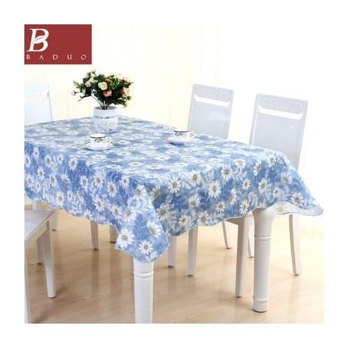 Rectangular Waterproof Tablecloth Fabric Pvc Tea Table Cloth Waterproof Oilproof For Table Cover Hot Coffee Tablecloths