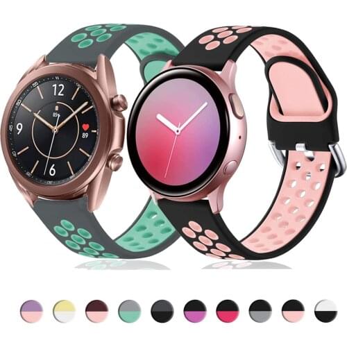 For Samsung Galaxy Watch Active 2 Strap Breathable Strap For Galaxy Watch 3 41mm Strap For Galaxy Watch 42mm Watchbands Bracelet
