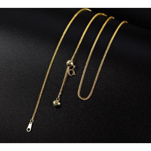 S925 sterling silver gold plated affordable luxury fashion personality men and women Chain sweater chain necklace adjustable