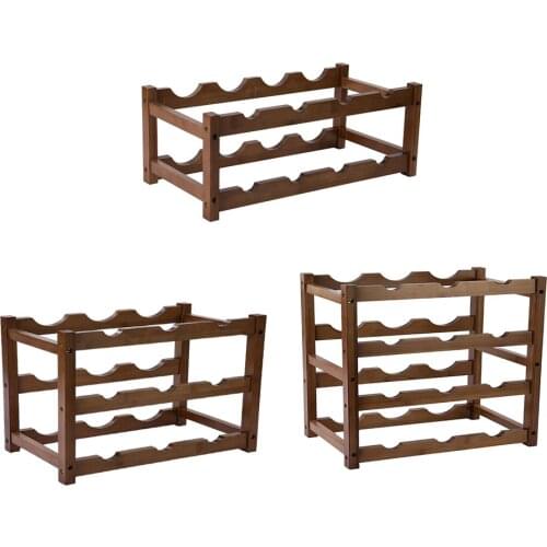 Natural Bamboo Storage Rack Freestanding Countertop Stackable Display Shelf