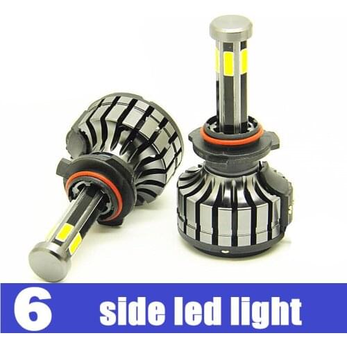 6 sides 360° brighH4 H7 LED Headlight H11 9005 9006 COB 55W 5500LM Car Led H4 Auto Headlamp 9004 9007 h13 Led Light