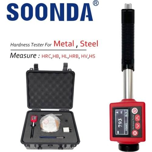 6-in-1 Metal Meters 360° Leeb Hardness Tester HRC,HRB,HB,HS,HL,HV For Metal,Alloy,Stainless Steel No Damage Durometer Metal