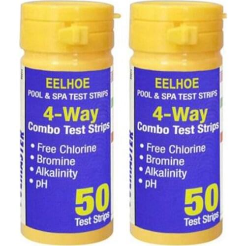 Smart 4-Way Water Test Strips Swimming Pool and Spas Water Test Strip Water Quality PH Total Alkalinity Hardness Test
