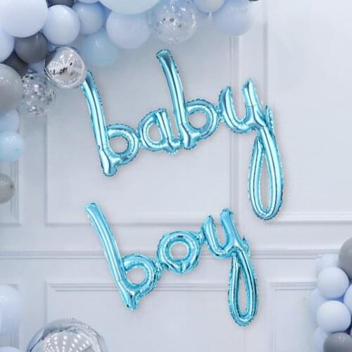 GIHOO Blue Link One Boy Rose Gold Girl Baby Letter Foil Balloons Baby Shower First Birthday Party Decoration Balloons Air Globos