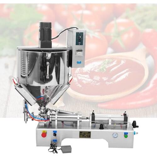Heating Mixing Hopper Peanut Butter Filler Jam Chilli Sauce Filling Machine Ketchup Sesame Soy Paste Salad Dressing Free Shippin