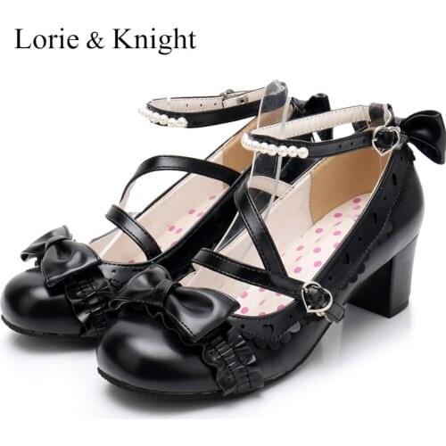 Womens Ankle Strap High Heel Pumps Sweet Lolita Princess Party Dress Shoes