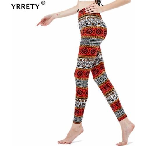 YRRETY Snowflakes Leggings Cotton Knit Spandex Pants Women Push Up Leggins Sport Fitness Running Pants Leggings Gym Girl Leggins