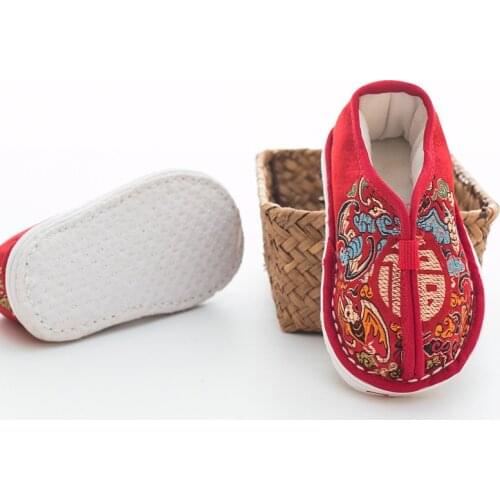 Winter Baby Infant Shoes Chinese Traditional Embroidery Tigers Shoes for 1st Birthday Party Children Shoes Babys Handmade Shoes