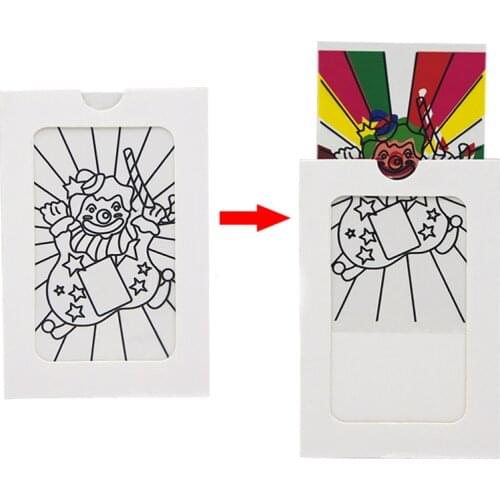 1pc Clown Color Changing Card Frame (Small size) Magic Circus Frame Magic Tricks Close Up Magia For Kids Prop Accessories Funny