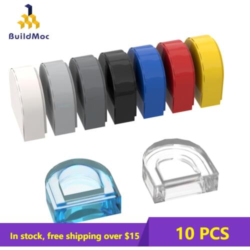 10 PCS Brick 24246 35399 1x1 Side Arc Light Panel High-Tech Parts Parts DIY Compatible Brand Educational Parts Toys