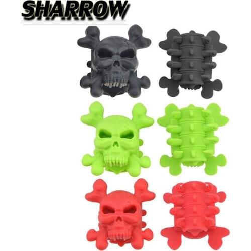 2pcs Skull Archery Compound Bow Stabilizer Silencer Shock Absorber Limb Dampering Reduce Noice For Hunting Shooting Accessories