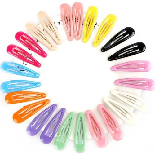 24Pcs/lot Candy Solid Color Children Snap Hair Clips Barrettes Girls Cute Hairpins Colorful Hairgrips for Girl Hair Headdress