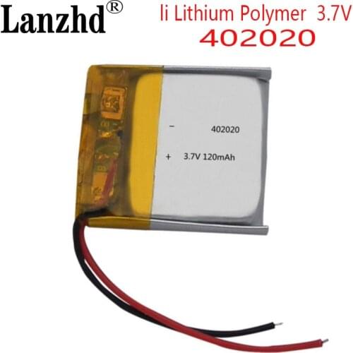 25pcs 3.7V 120 mAh Li Polymer lipo Battery cell 402020 For GPS camera smart watch DIY headphones bluetooth earphone speake