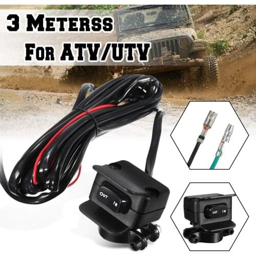 3 Meters ATV/UTV Winch Rocker Switch Handlebar Control Line Electric Winch Accessories
