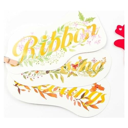 30pcs Christmas Blessings words card multi-use as Scrapbooking party invitation DIY Decoration gift card message card postcard