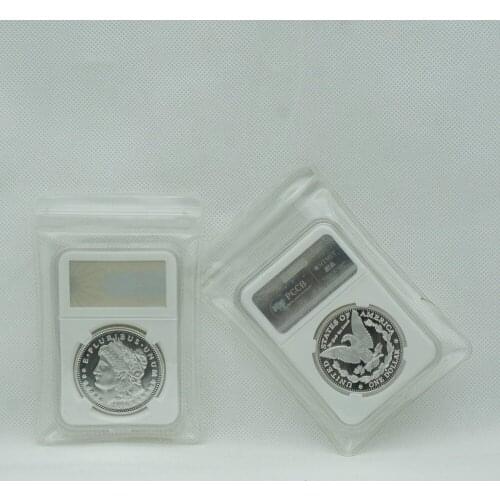 5PCS/Lot NON Magnetic 1896 USA Morgan Eagle Dollar Silver Coin Commemorative Replica The United States Coins with PCCB Case