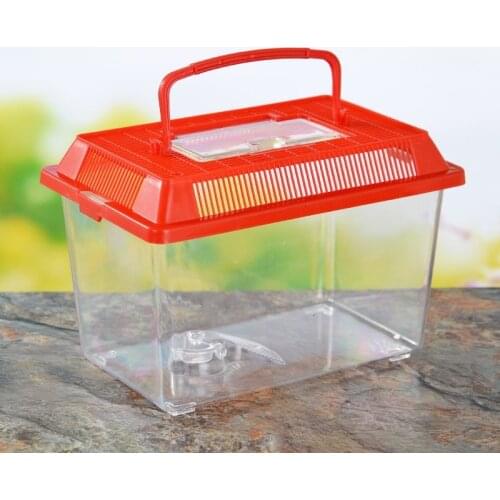 5pcs/lot Plastic Turtle Goldfish Tank Reptile Raising Pet Box Reptiles Amphibians Terrariums