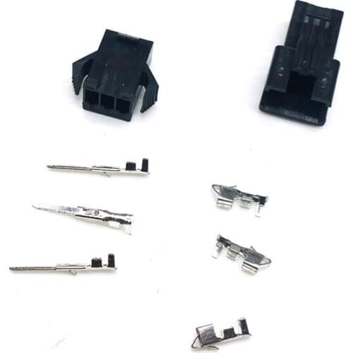 50 pcs/lot SM 2.54mm 3 Female and Male Housing Splice Terminals Jack Connector AWG 28-22 SM-3P SM-3R JST Wire Adapter Blocks