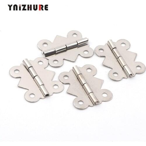 50Pcs Silver Metal Hinge Cabinet Door Hinge 4 Holes Butterfly Antique Wooden Box Gift Packaging Cabinet Vintage Butterfly Hinge