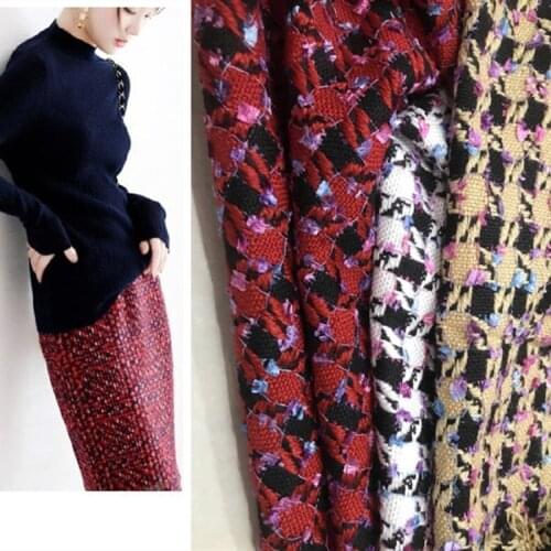 50cm * 145cm / Piece, Striped Small Fragrant Wool Blended Cloth, Coat, Suit, Dress, Bag, Curtain Fabric, DIY Handmade Material