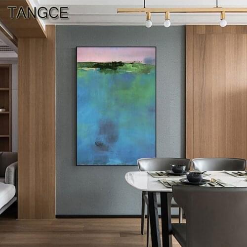 Abstract Red Blue Canavs Art Tableaux Muraux Moderne Nordic Pink Wall Art Pictures for Living Room Light Green Poster and Print