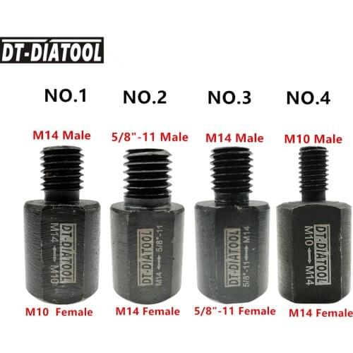DT-DIATOOL 1pc Different Thread Diamond Core bits Adapter Grinding wheel Adapter M14 to M10 or M14 to 5/8"-11 or 5/8"-11 to M14