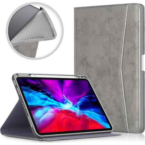 Air4 Case for iPad Air 4 10.9inch 2020 A2324 A2072 with Pencil Holder Leather Stand Protective Cover Soft TPU Back Smart Cover