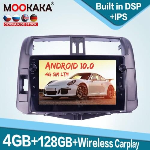 128GB Carplay Android 10.0 Car Multimedia Player for Toyota Prado 2010 - 2013 Auto Radio GPS Navigation Audio Stereo Head Unit