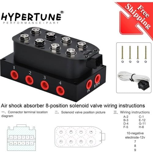 Free Shipping Air Ride Suspension Manifold Valve 1/4 1/8" NPT Fast Air Bag Control fbss (0-300psi) Universal HT-ESV02