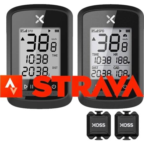 XOSS G Plus Wireless Bike Computer Waterproof GPS Cycling Speedometer Stopwatch Bluetooth ANT+ with Cadence Bicycle Accessories