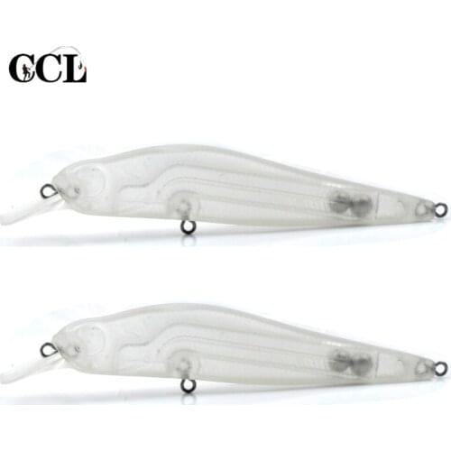 CCLTBA 20PCS Fishing Lure Blanks Minnow 11.5CM 9.3G Unpainted Jerkbait Hard Minnow Wobblers For DIY Paint Fishing Tackle