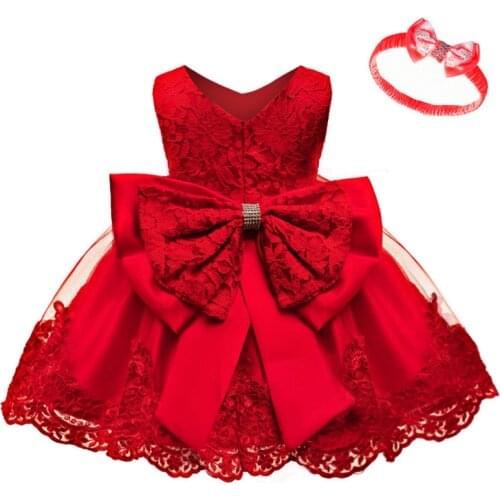 Baby bow flower girl dresses for girls red white purple 2020 prinsessenjurken meisjes sukienki dla dziewczynek flower lace