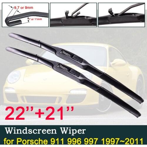 For Porsche 911 996 997 1997~2011 2004 2005 2006 2009 Front Windshield Wipers Car Wiper Blade Car Accessories U H Hook Arms