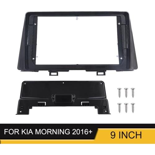 Double Din 9 inch Radio Fascia for Kia Morning 2016+ Stereo Panel Dash Kit GPS DVD Frame Dashboard Refit Installation Bezel