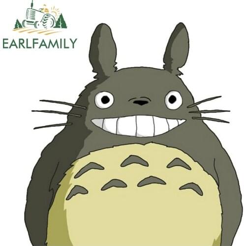 EARLFAMILY 13cm x 12.7cm for Totoro Funny Car Sticker Vinyl Car Wrap Decal Graffiti Windshield Anime Campervan Occlusion Scratch