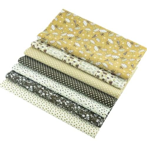 Booksew Cotton Fabric Textile Sewing 7PCS/lot Cloth Scrapbooking Other Crafts Tissue Patchwork Fabrics Floral And Dot Design