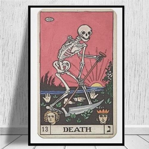 Canvas Paintings and Prints Cartoon Tarot Wall Art Posters Home Wall Art Canvas Pictures Prints Home Living Room Decor Paintings