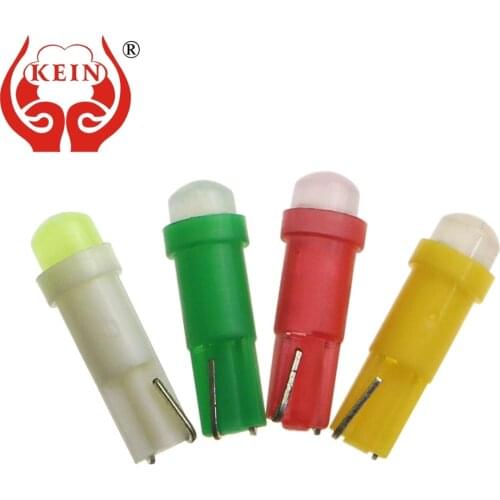 KEIN 10PCS t5 led COB 12V w3w led car dashboard light instrument automobile door Wedge Gauge reading lamp bulb Car Styling auto