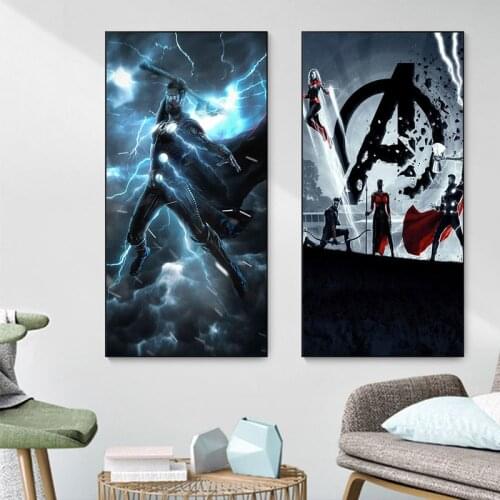 Marvel Avengers Superhero Movie Canvas Painting Comics Posters and Prints Fashion Wall Pictures for Kids Living Room Home Decor